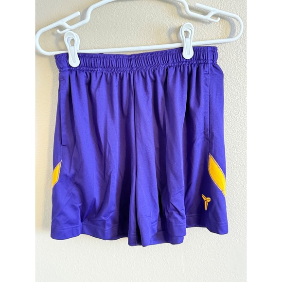 Nike NWT Kobe Bryant Mamba Kids Hoodie and Shorts Set Purple Yellow Size Large - Picture 7 of 10